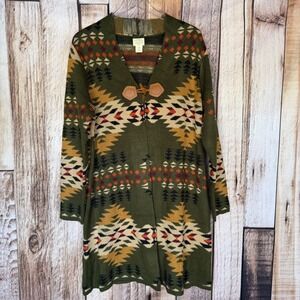 Telluride Clothing Southwestern Knit Cardigan Long Cabin Lodge Style Size Large